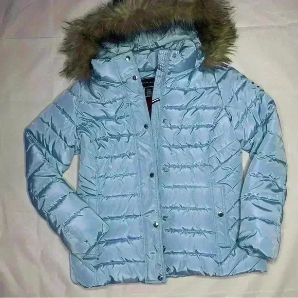 Light Blue Tommy Hilfiger Reflective Jacket - Picture 2 of 8